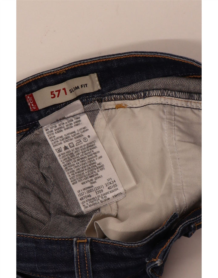 Levi's Jean Slim 571 Femme W27 L34 Bleu Coton