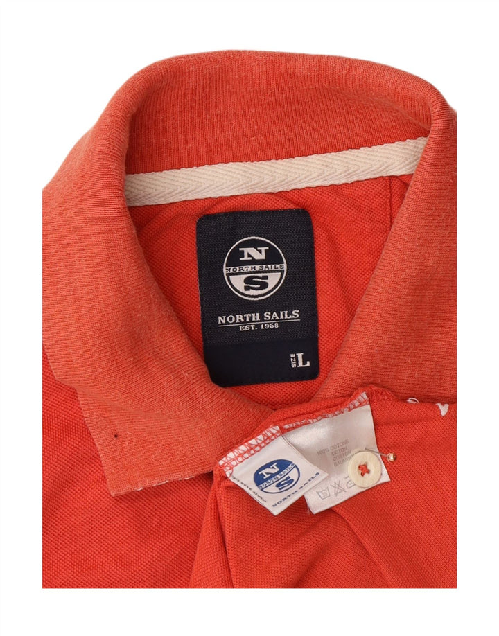 North Sails Polo graphique homme grand coton orange