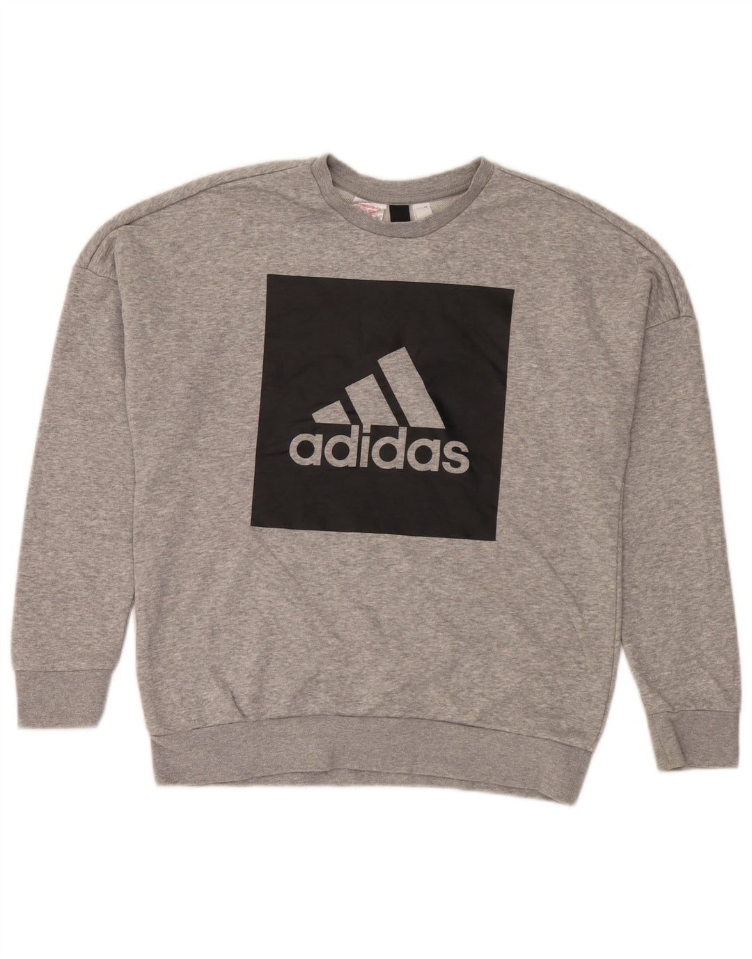 Adidas Sweat-Shirt Graphique Garçon 13-14 Ans Gris Coton