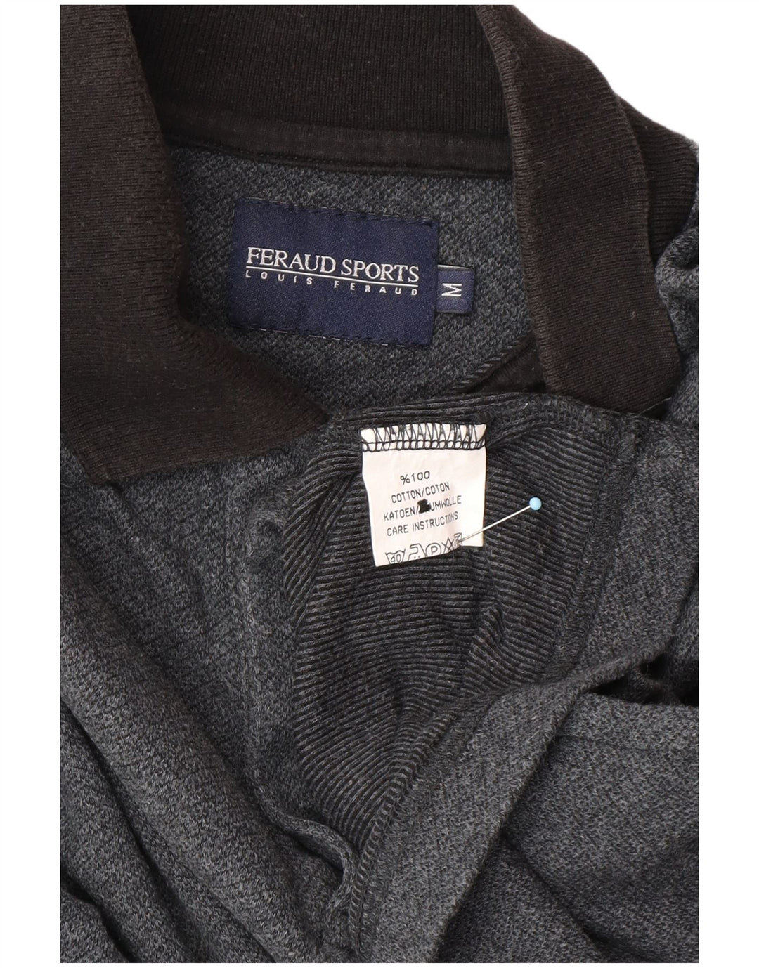 LOUIS FERAUD Polo Manches Longues Homme Gris Moyen Coton