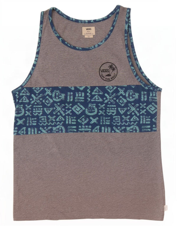 Vans Débardeur Graphic Homme Petit Gris Géométrique