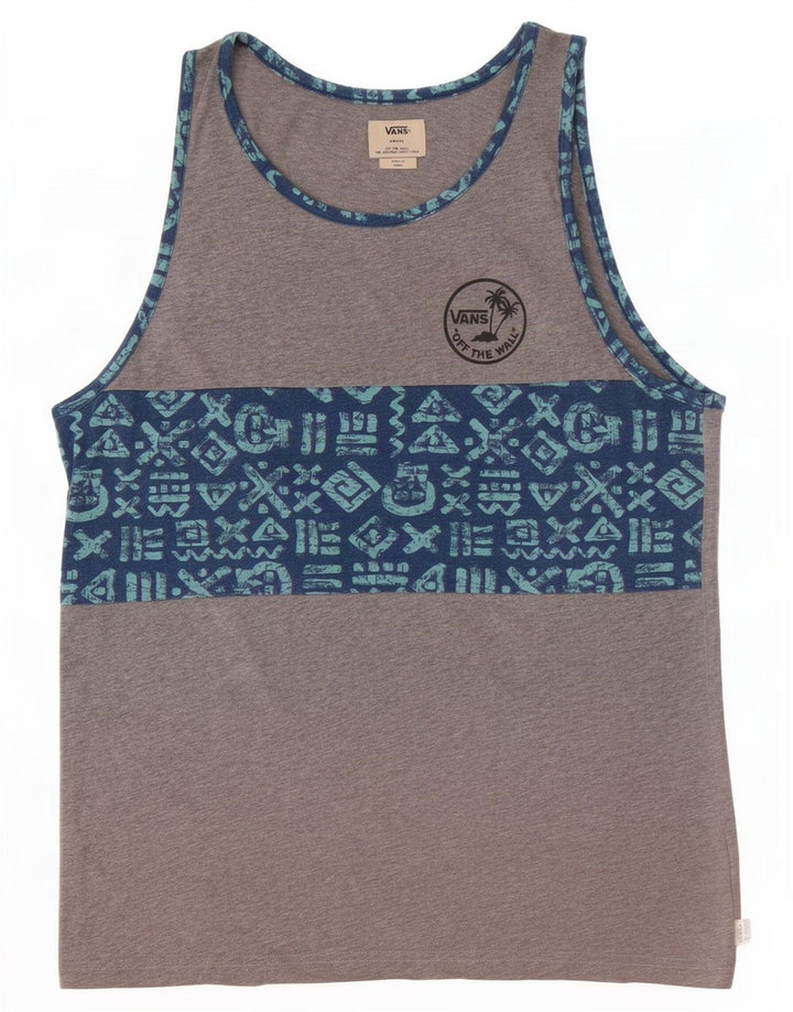 Vans Débardeur Graphic Homme Petit Gris Géométrique