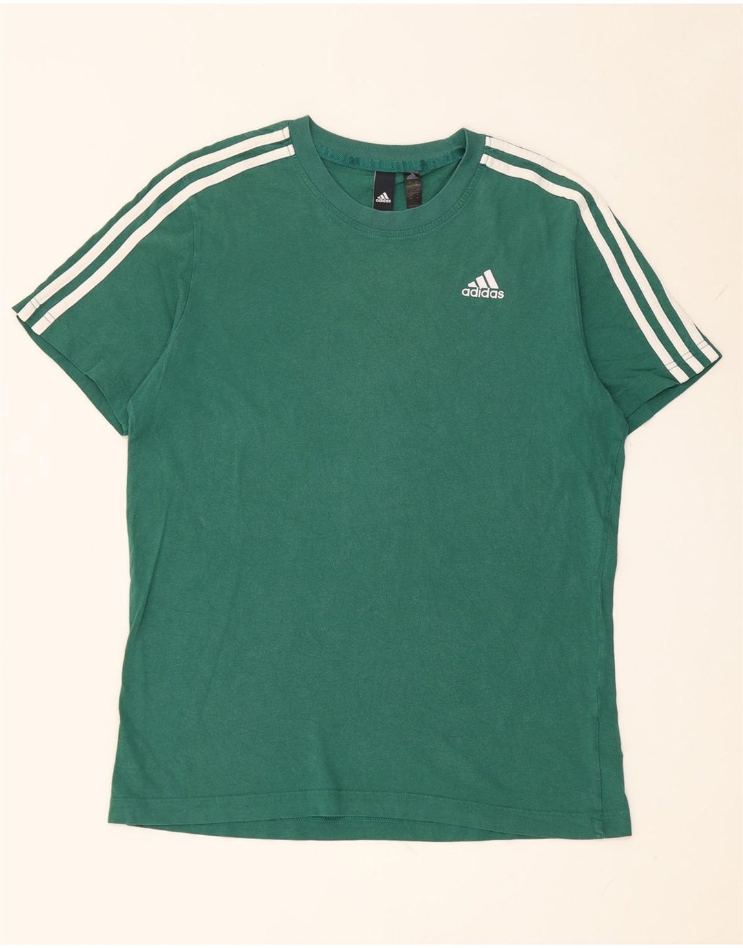 Adidas T-Shirt Homme Vert Moyen Coton