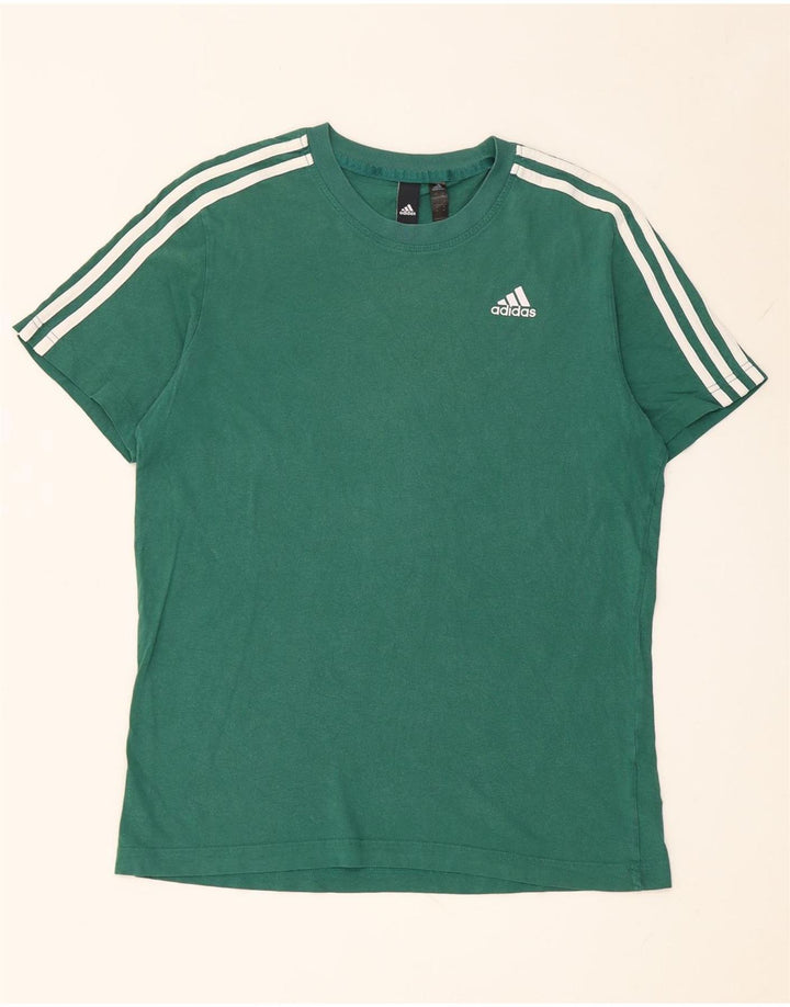 Adidas T-Shirt Homme Vert Moyen Coton