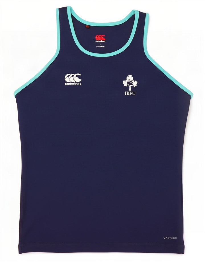 Canterbury Homme Irlande Débardeur Large Bleu Marine Polyester