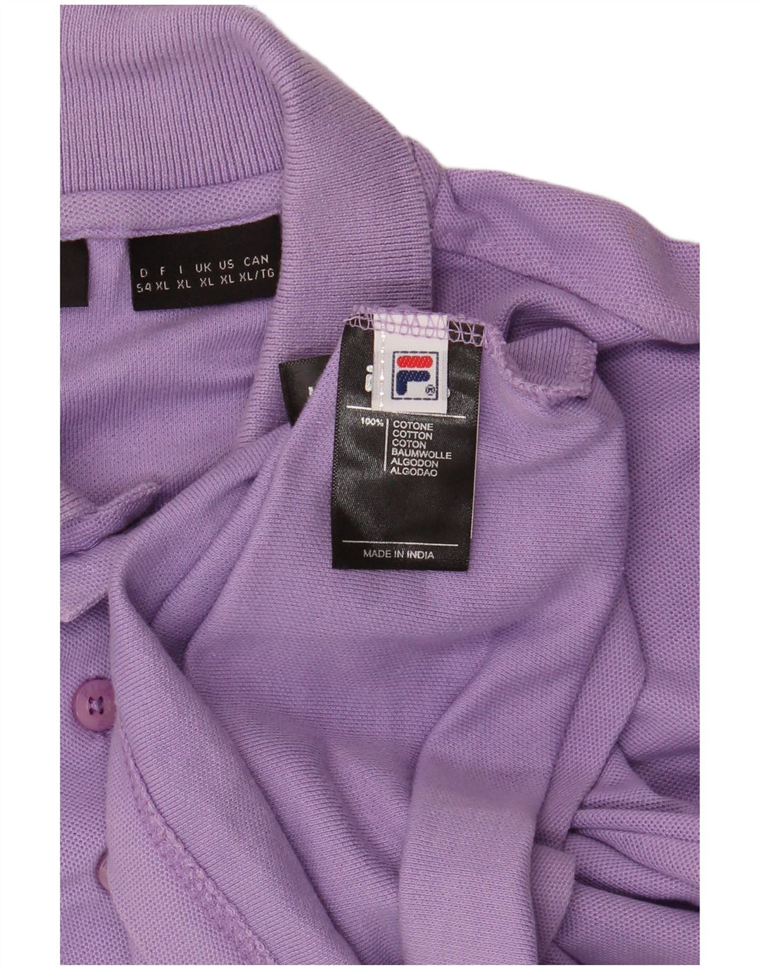 FILA Polo Homme XL Violet Coton