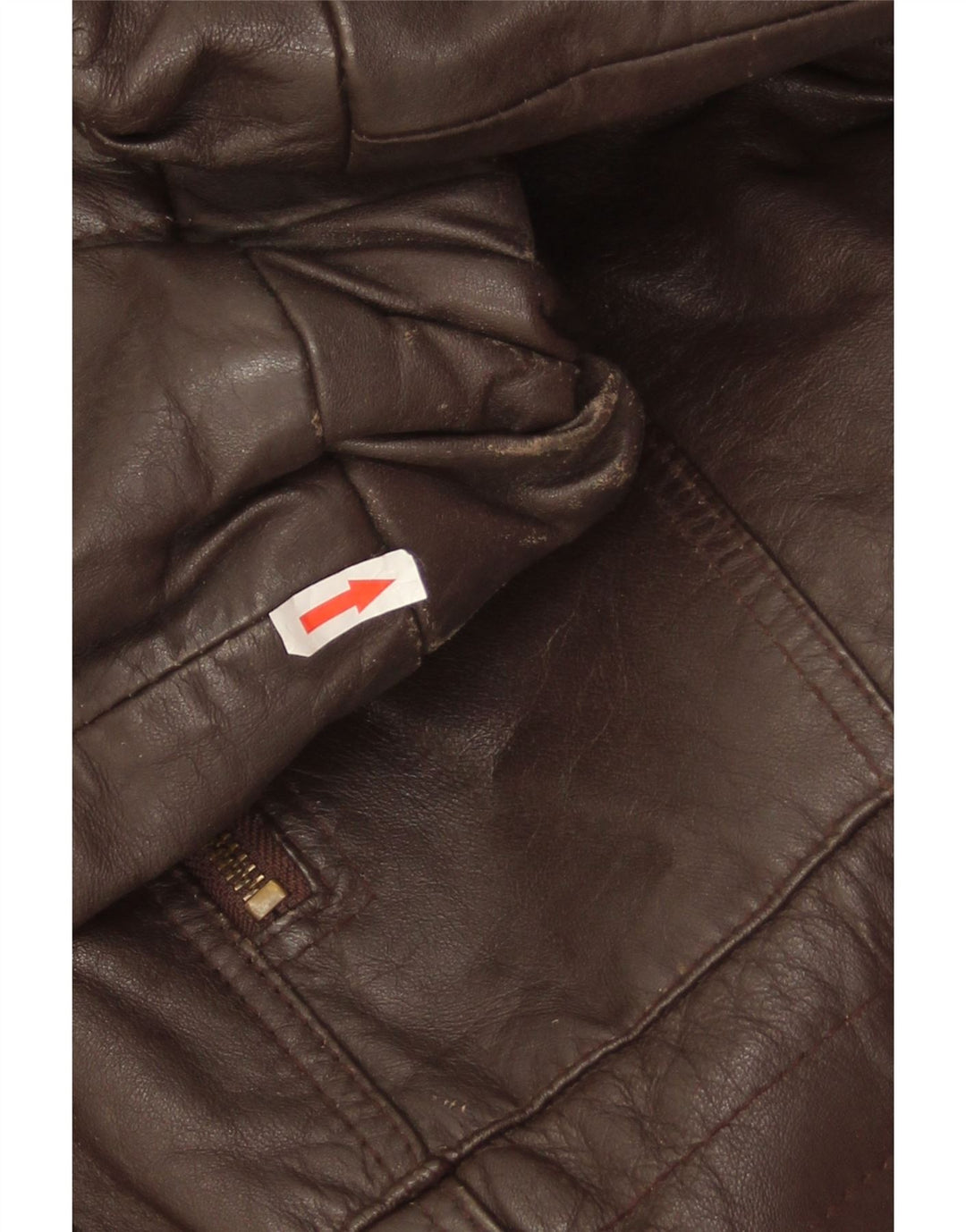 veste en cuir homme vintage UK 38 Cuir brun moyen
