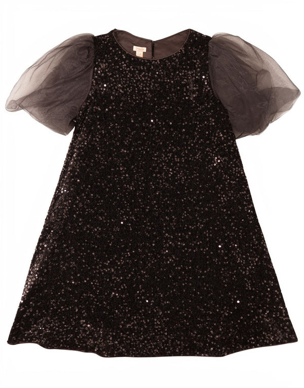 Monsoon Robe trapèze à paillettes pour fille 12-13 ans Noir Polyester