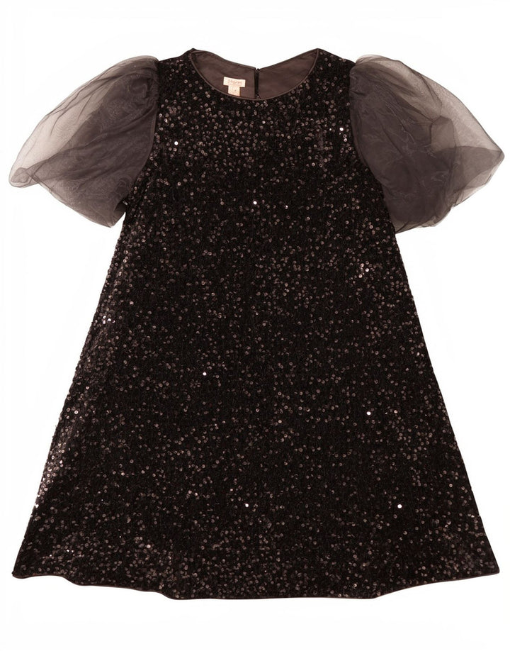 Monsoon Robe trapèze à paillettes pour fille 12-13 ans Noir Polyester