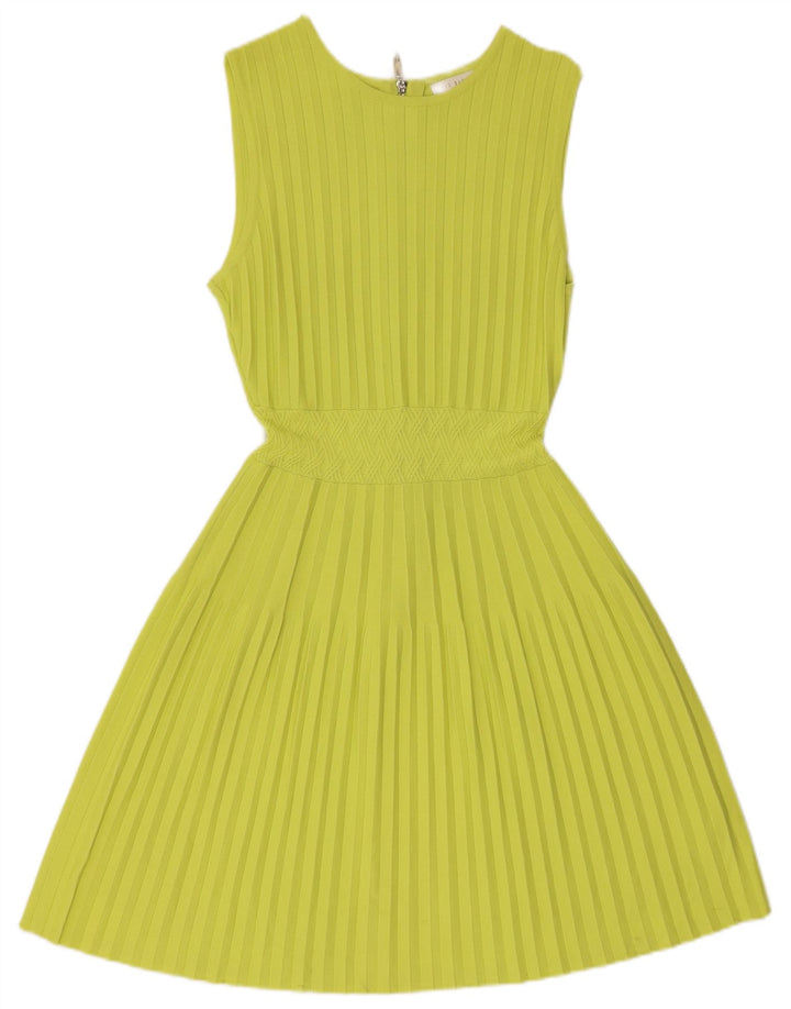 TED BAKER Robe pull sans manches pour femme Taille 2 Petite Viscose Verte
