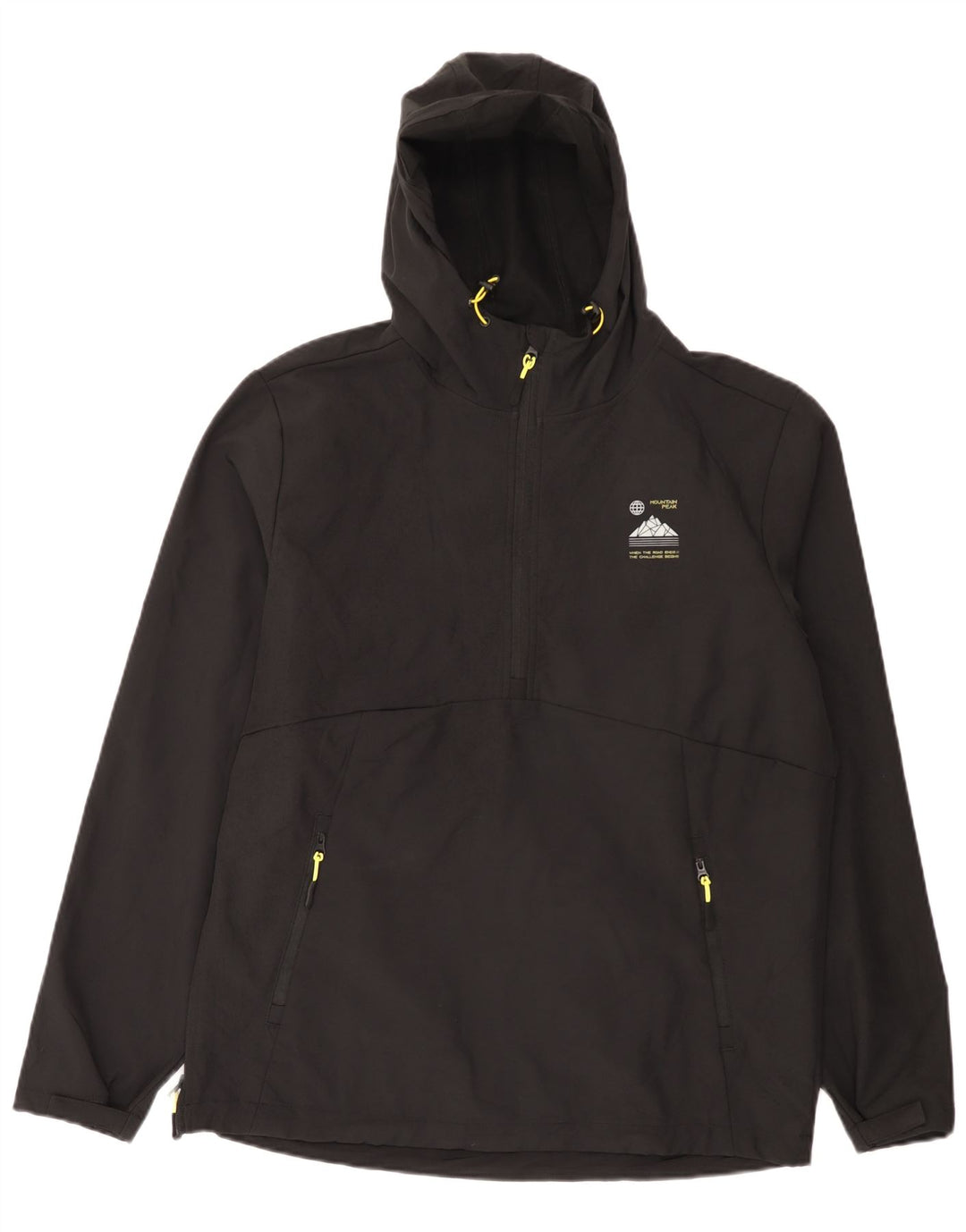 Crivit Veste de pluie à capuche pour homme UK 38/40 Noir moyen Polyester