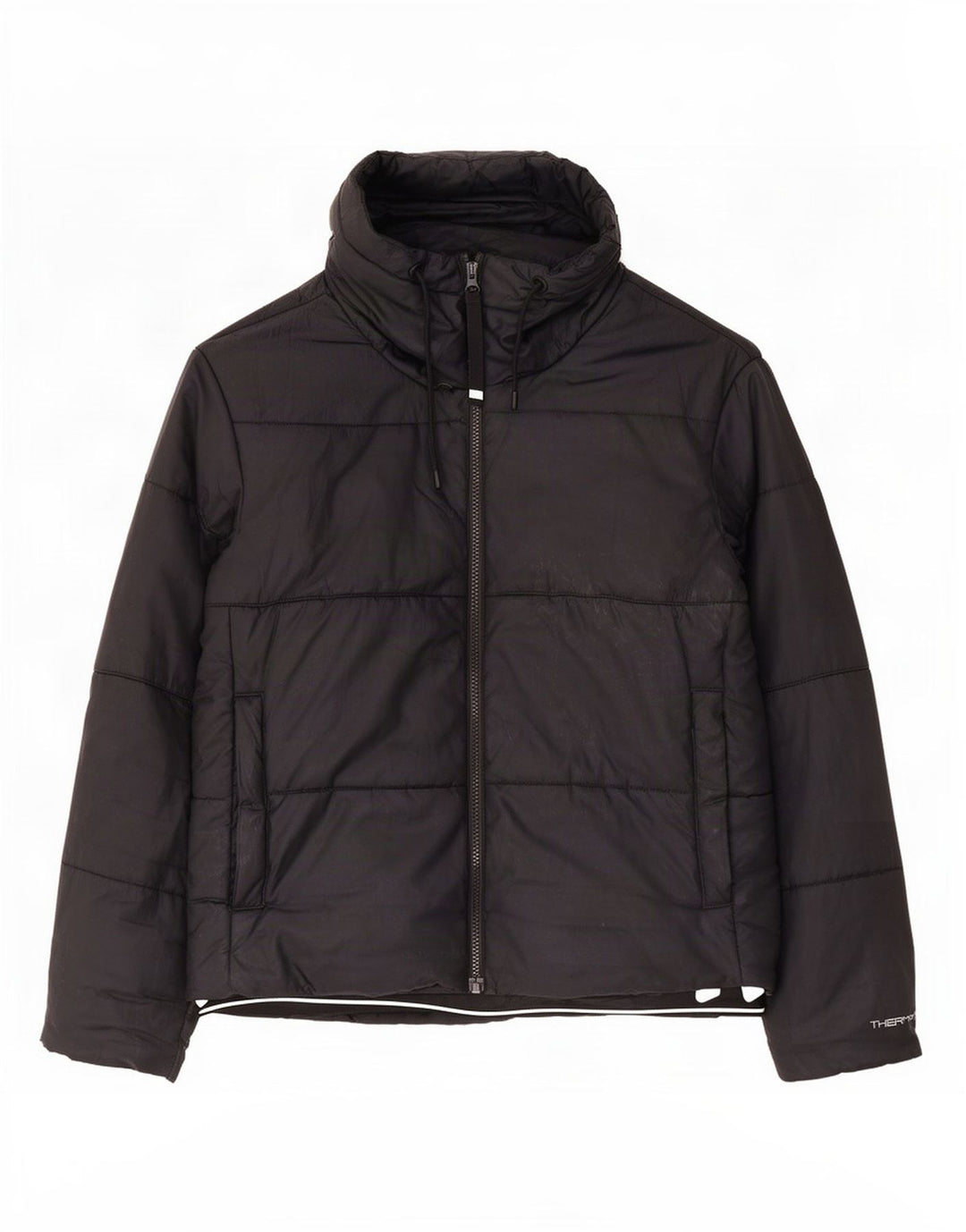 Nike Veste matelassée surdimensionnée à capuche Therma-Fit pour femme UK 14 Noir moyen