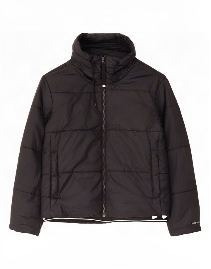 Nike Veste matelassée surdimensionnée à capuche Therma-Fit pour femme UK 14 Noir moyen