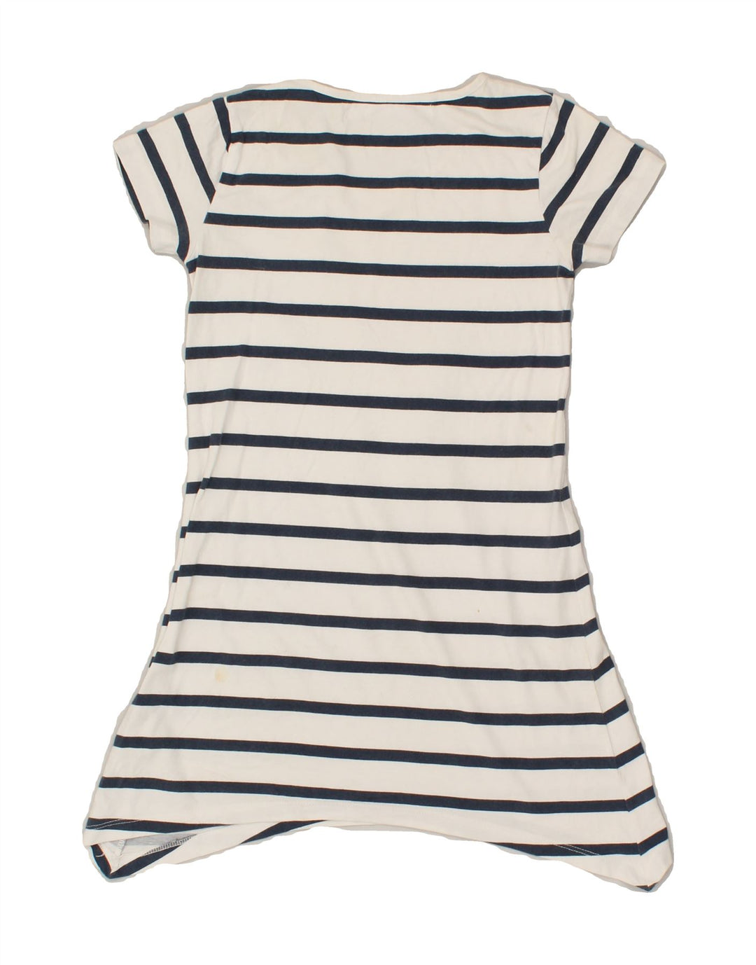 DESIGUAL Girls T-Shirt Dress 11-12 Years White Striped Cotton | Vintage Desigual | Thrift | Second-Hand Desigual | Used Clothing | Messina Hembry 