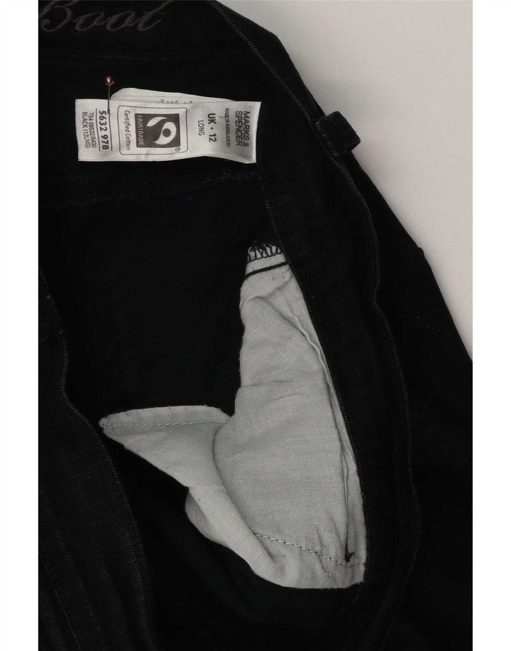 Marks & Spencer Jean slim bootcut pour femme UK 12 Medium W32 L30 Coton noir