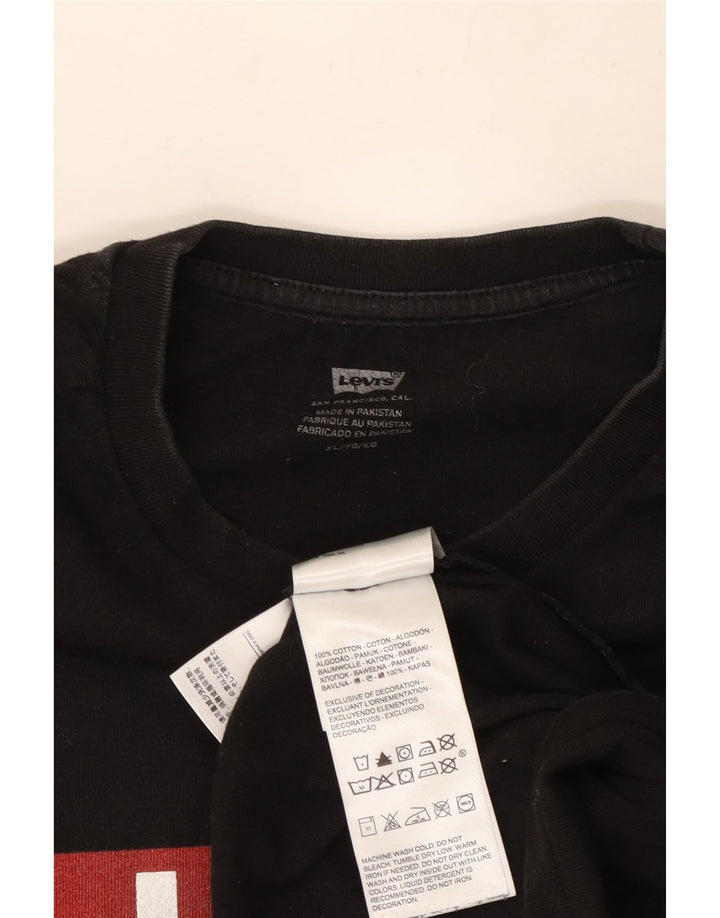 Levi's T-Shirt Graphique Top XL Homme Noir Coton