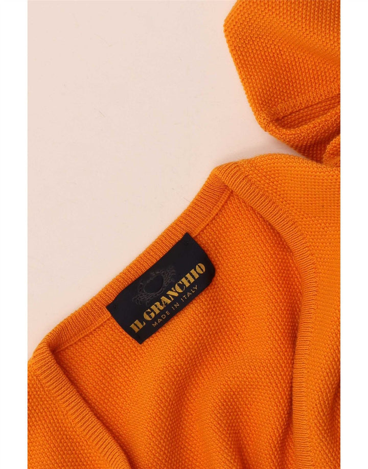Il Granchio Pull Col V Homme Orange Moyen