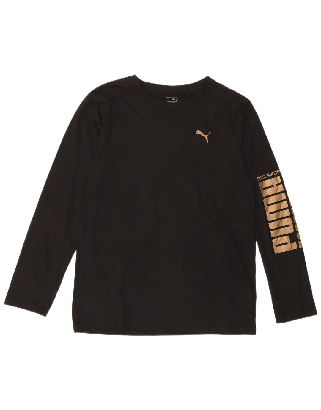 PUMA Haut graphique à manches longues pour fille 15-16 ans XL Noir Coton