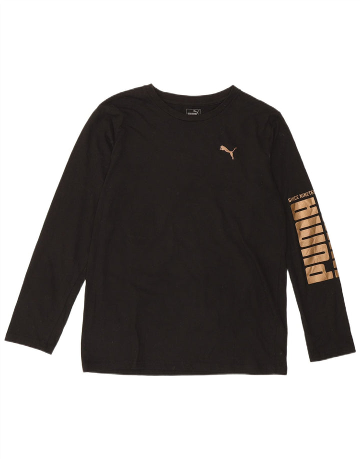 PUMA Haut graphique à manches longues pour fille 15-16 ans XL Noir Coton