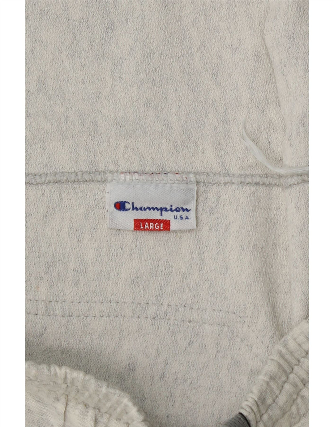 CHAMPION Mens Graphic Tracksuit Trousers Large Grey Cotton