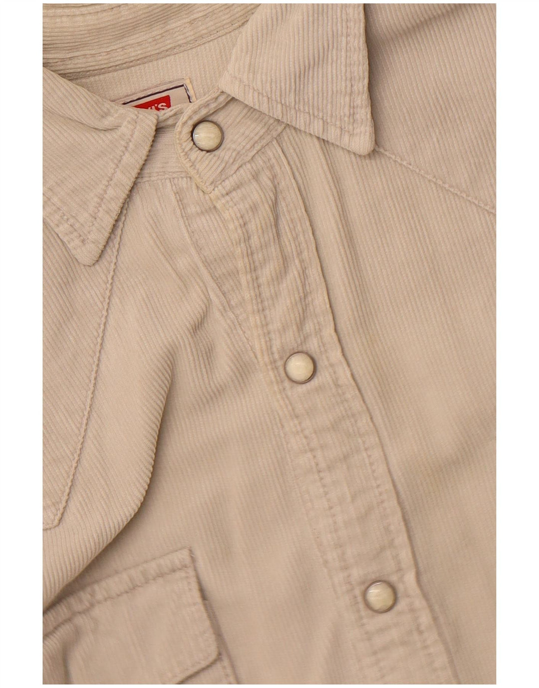 Levi's Chemise en Velours Côtelé Homme Beige Moyen Cotton Western
