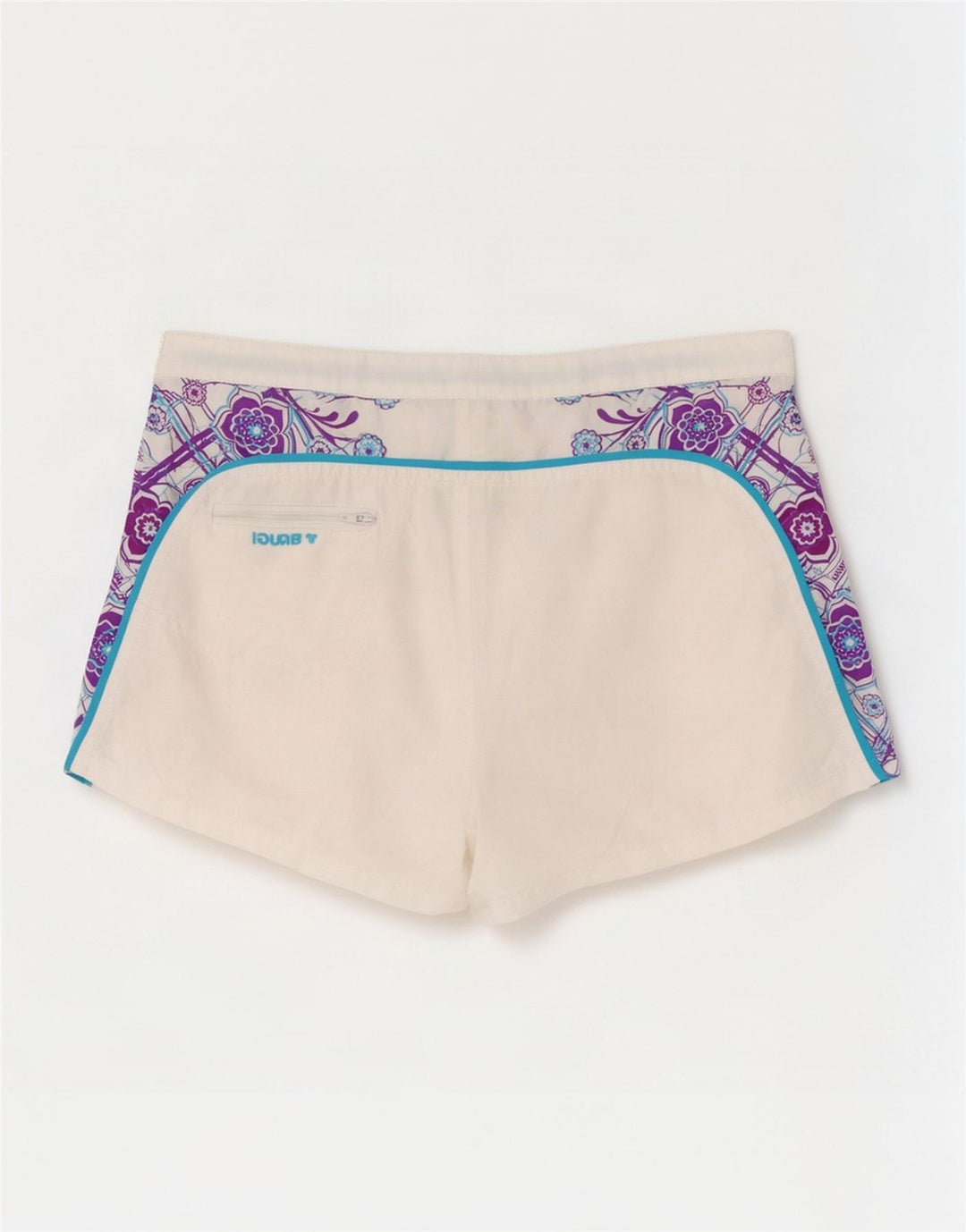 Brugi Short Femme Petit W27 Blanc Géométrique Polyester
