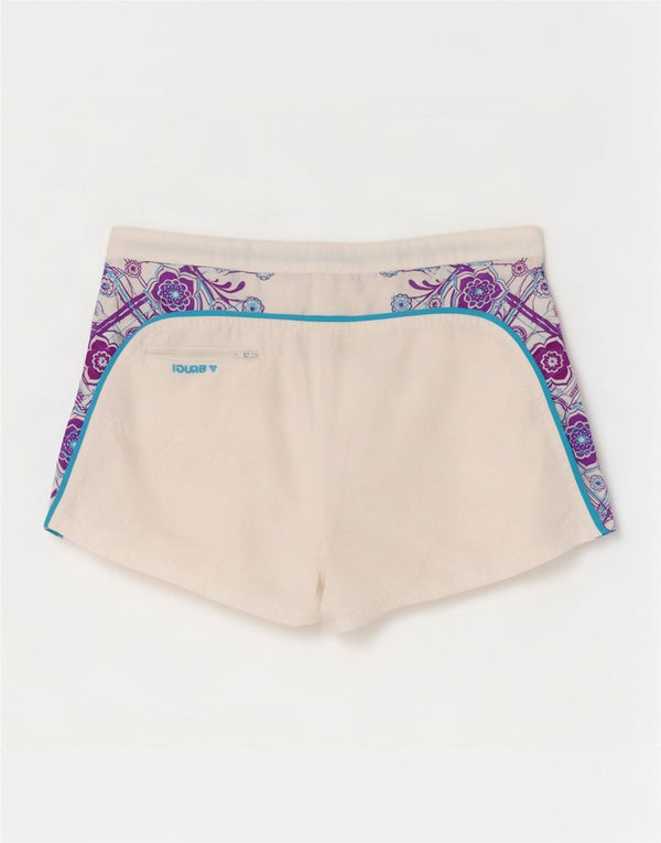 Brugi Short Femme Petit W27 Blanc Géométrique Polyester