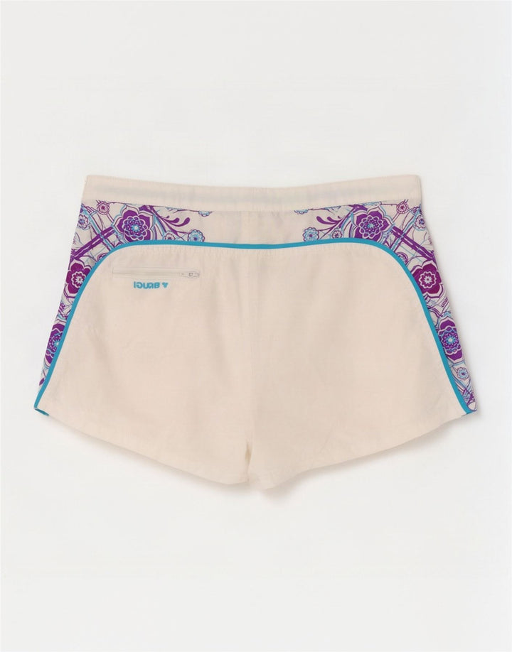 Brugi Short Femme Petit W27 Blanc Géométrique Polyester