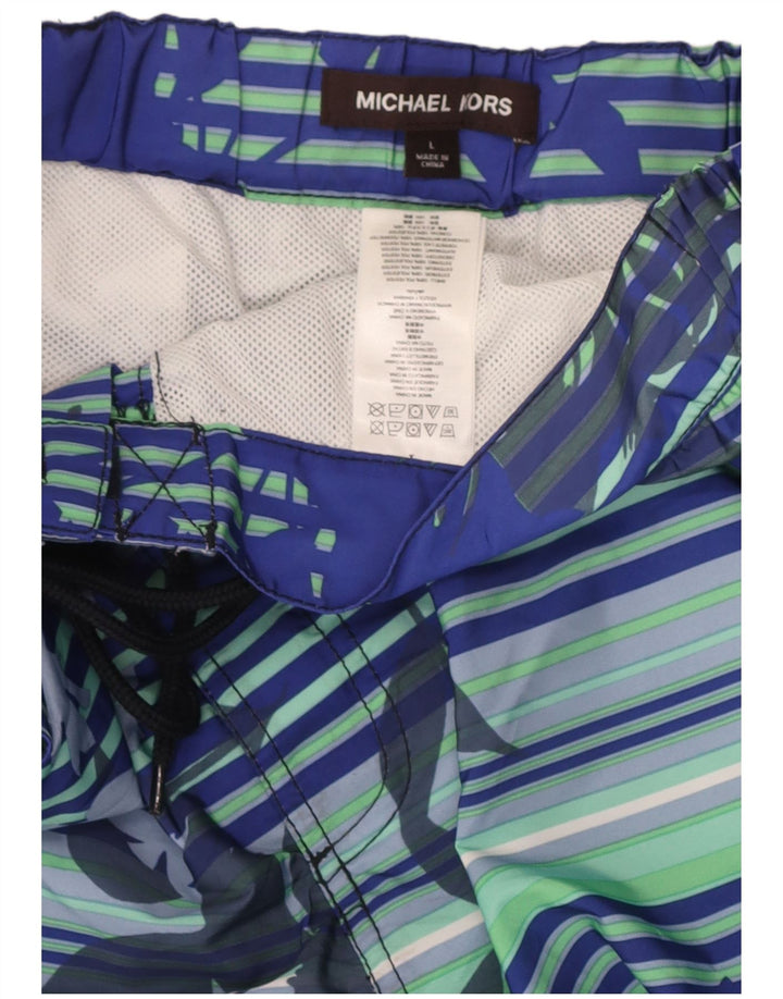 Michael Kors Short de bain pour homme en polyester bleu floral