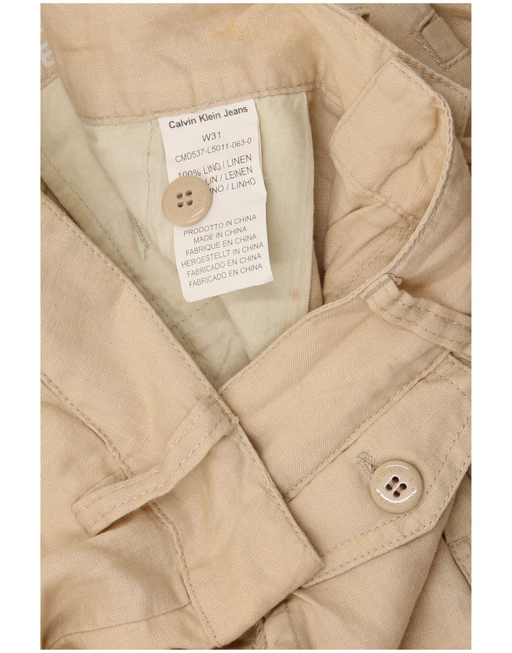 CALVIN KLEIN Short Chino Homme W31 Lin Beige Moyen