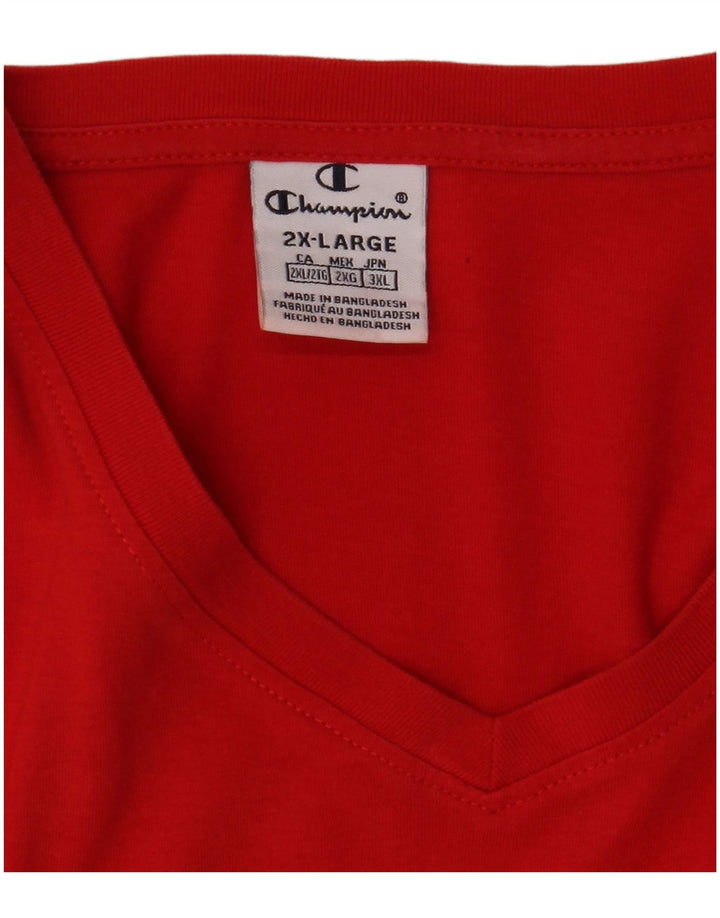 CHAMPION T-Shirt Femme UK 20 2XL Rouge