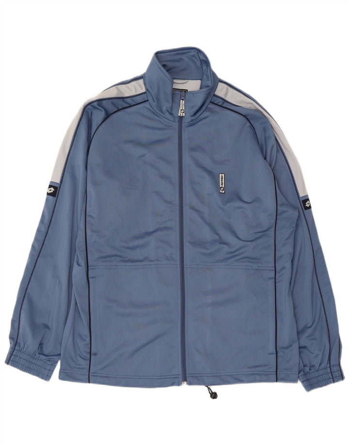 LOTTO Veste de Survêtement Homme Large Bleu Colorblock Polyester