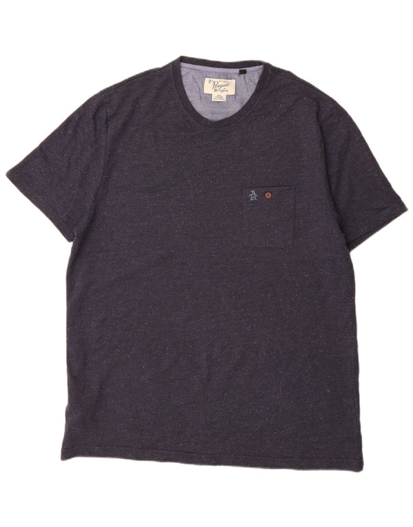 Penguin T-Shirt Homme Top 2XL Bleu Marine Coton