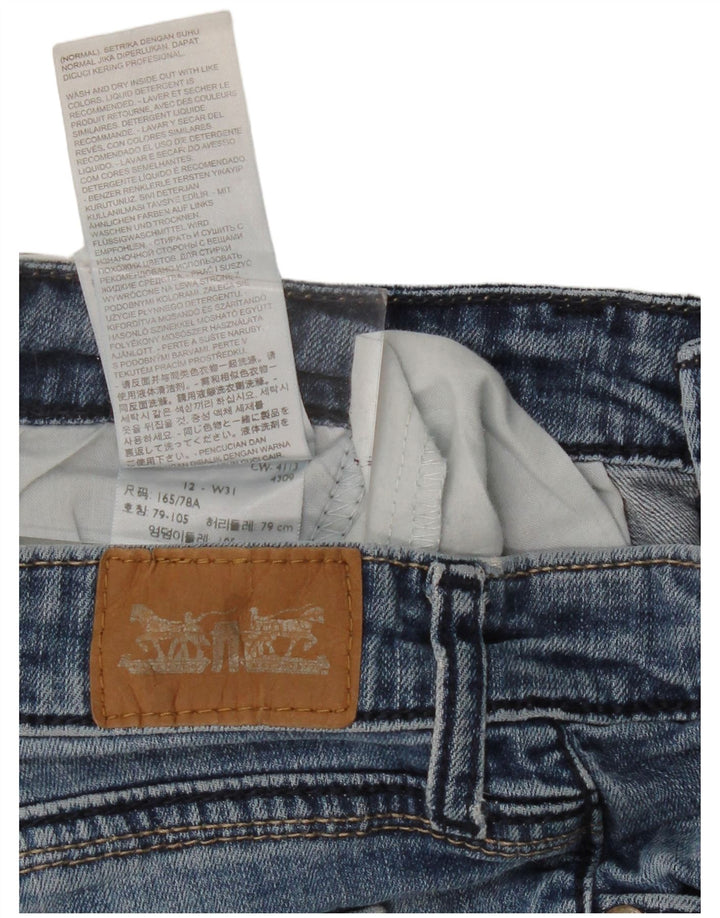 LEVI'S Jean Capri Femme US 12 Large W31 L18 Bleu Coton