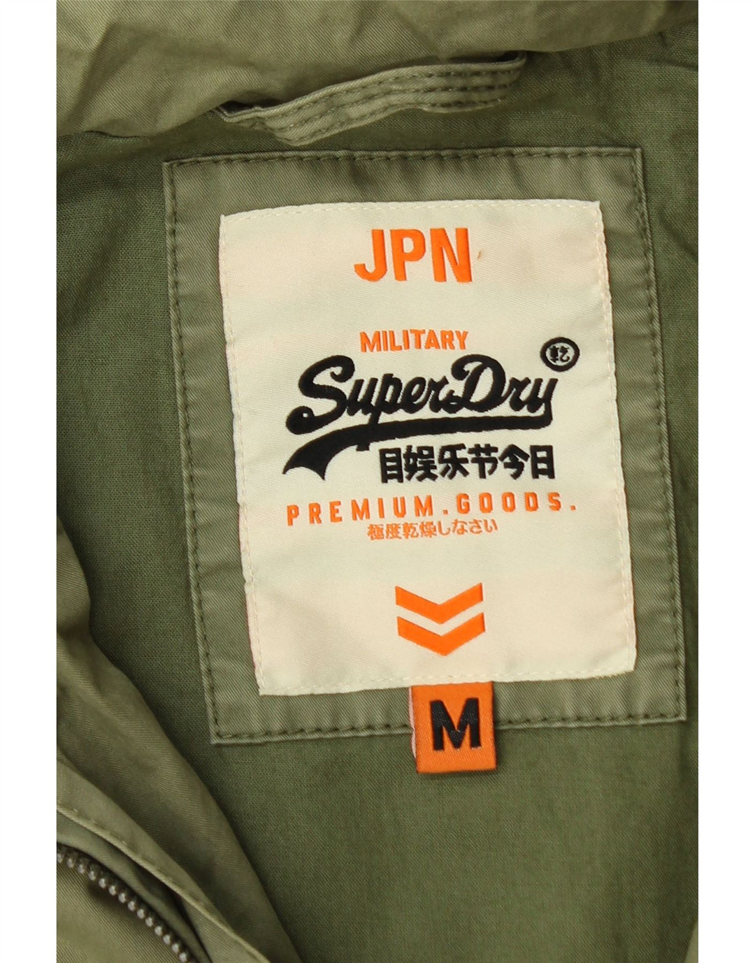 SUPERDRY Veste Militaire Homme UK 38 Coton Vert Moyen