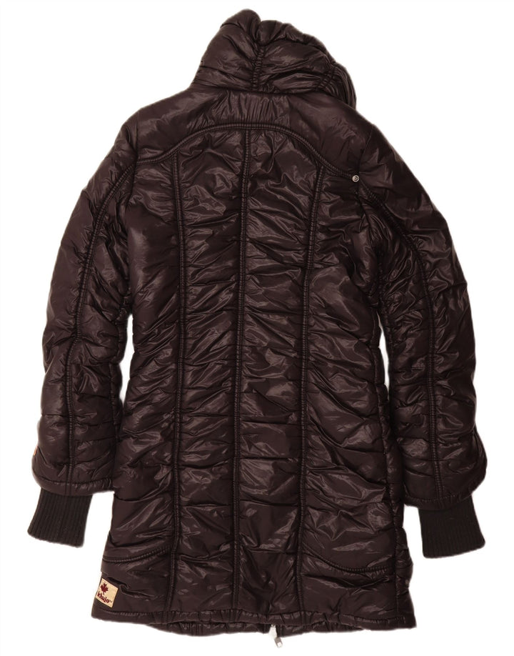 KHUJO Manteau rembourré pour femme UK 12 Medium Noir Nylon