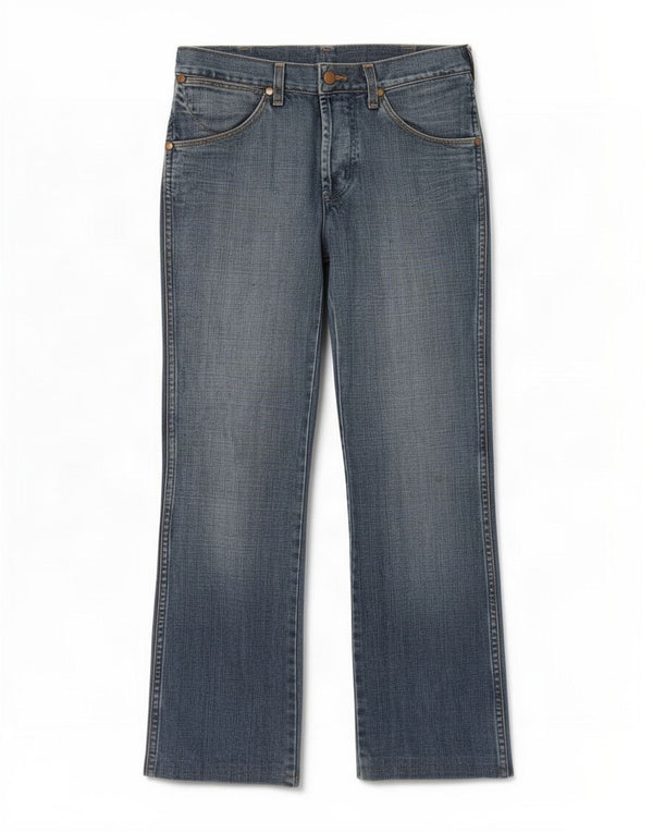 Wrangler Jean Droit Rockville Homme W28 L34 Bleu Coton