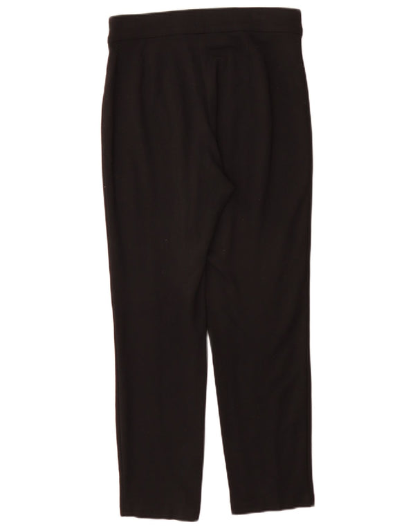 Marks & Spencer Womens Slim Trousers UK 10 Small W28 L27 Black Viscose