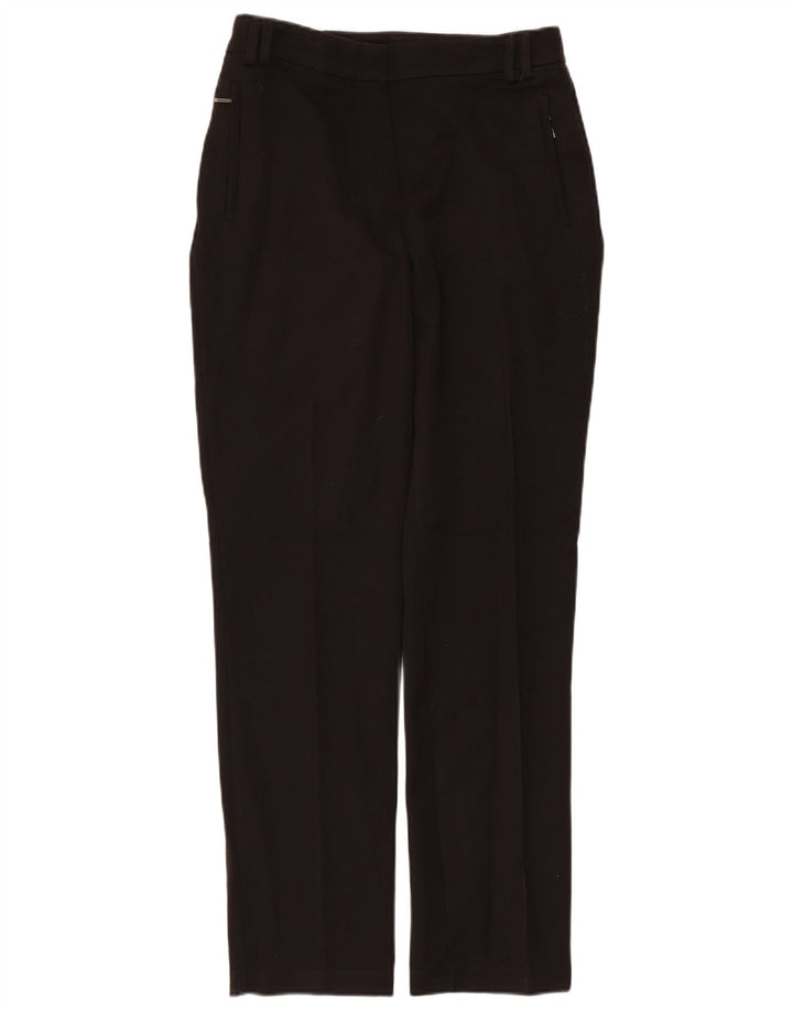 Marks & Spencer Pantalon chino régulier pour femme UK 8 Small W28 L29 Noir