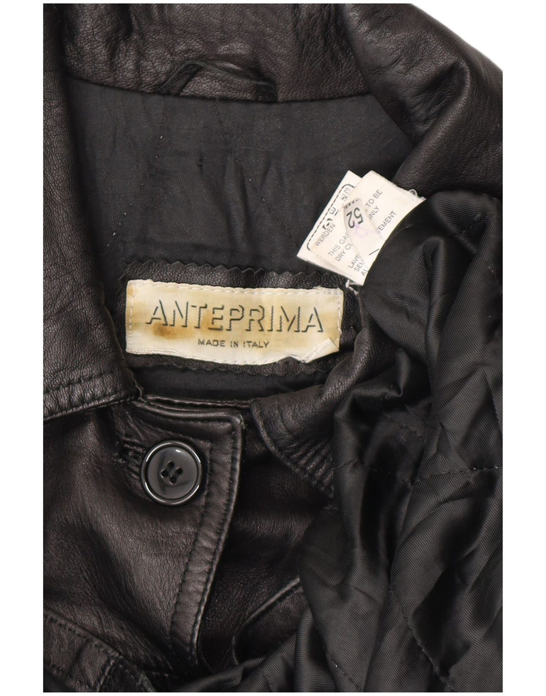 ANTEPRIMA Manteau en Cuir Oversize Femme IT 52 2XL Noir