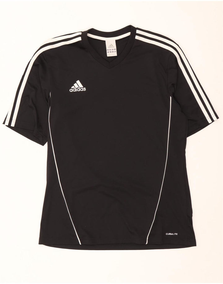 Adidas Hommes Climalite T-Shirt Top Noir Moyen Polyester