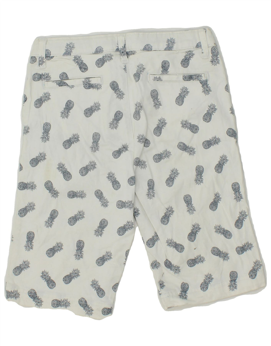 GUESS Womens Abstract Pattern Chino Shorts UK 12 Medium W28 White Cotton Vintage Guess and Second-Hand Guess from Messina Hembry 