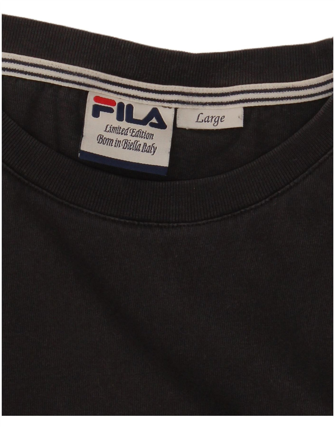 Fila Mens Limited Edition Graphic T-Shirt Top Large Noir