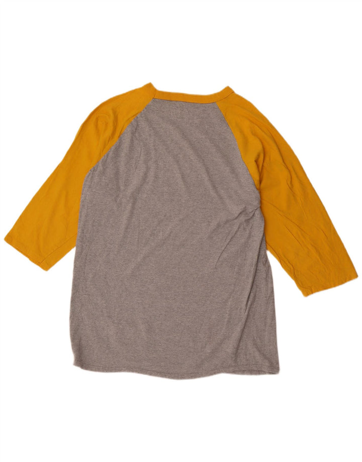 CHAMPION Haut Homme Manches Longues XL Gris Colorblock Coton