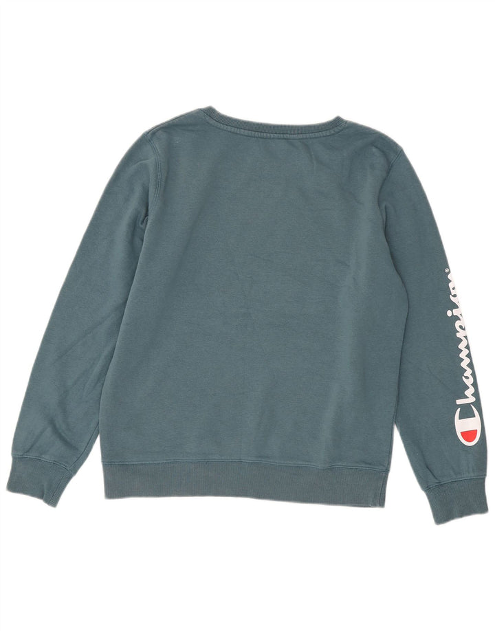 Champion Sweat-shirt graphique pour femme UK 14 Bleu moyen Coton