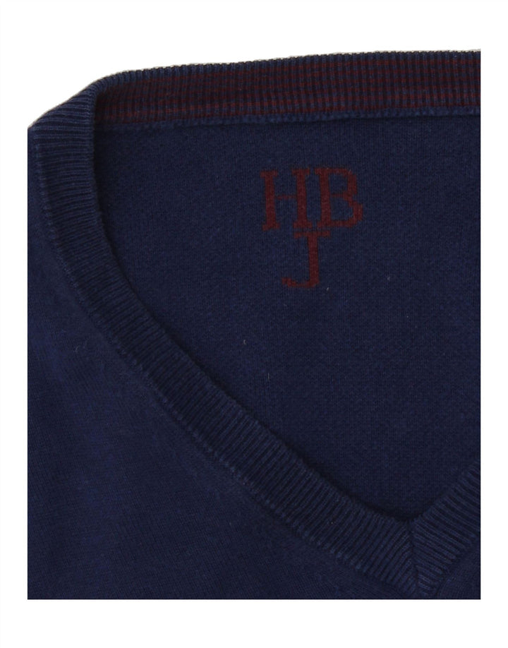 HARMONT & BLAINE Mens V-Neck Jumper Sweater XL Navy Blue Vintage Harmont & Blaine and Second-Hand Harmont & Blaine from Messina Hembry 