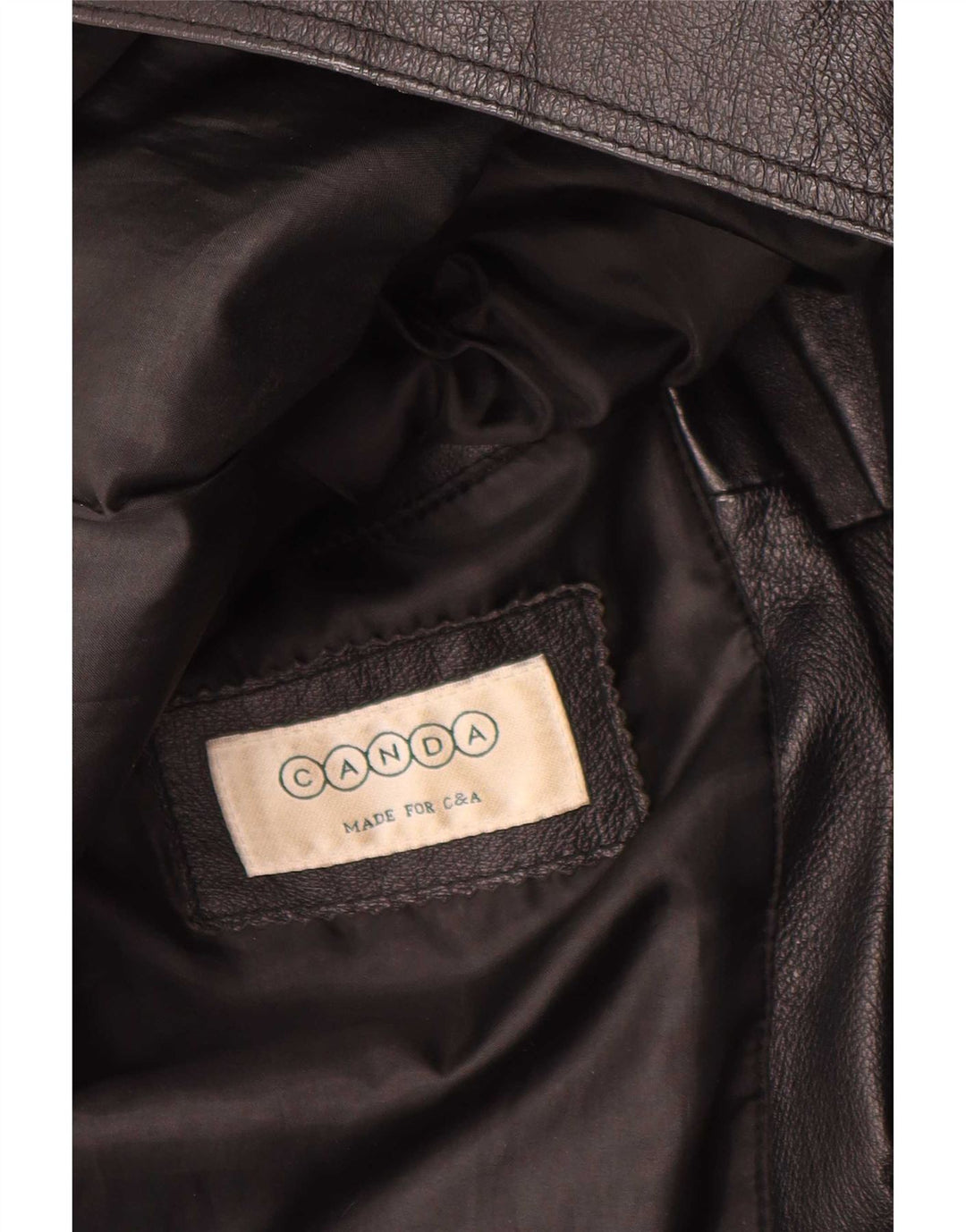 Canda Womens By C&A Veste de motard en cuir UK 12 Noir moyen