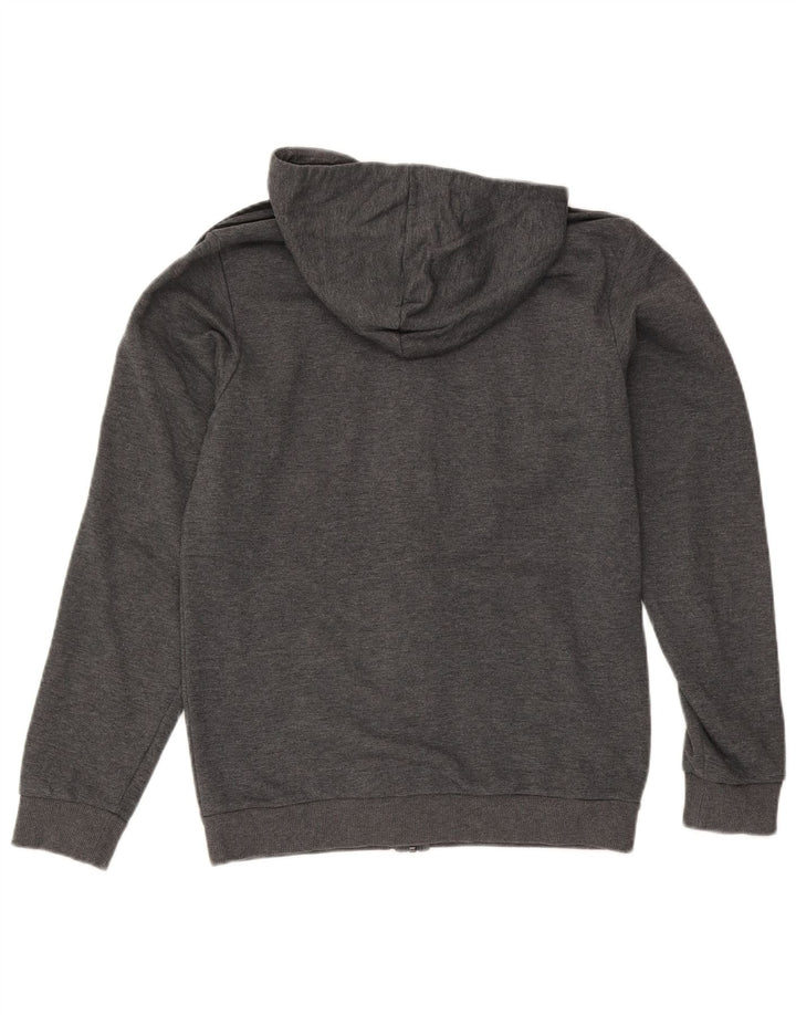 Sweat à capuche zippé pour hommes Adidas, taille S, coton gris