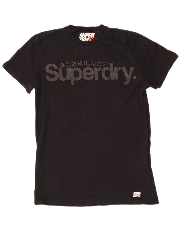 Superdry T-Shirt Graphique Homme Petit Noir Coton