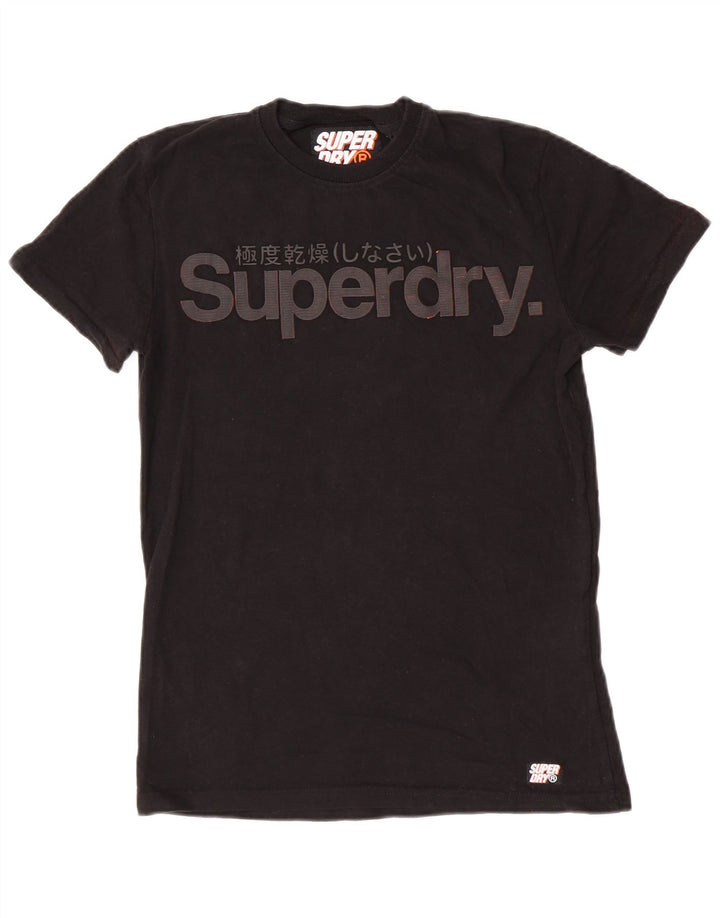 Superdry T-Shirt Graphique Homme Petit Noir Coton
